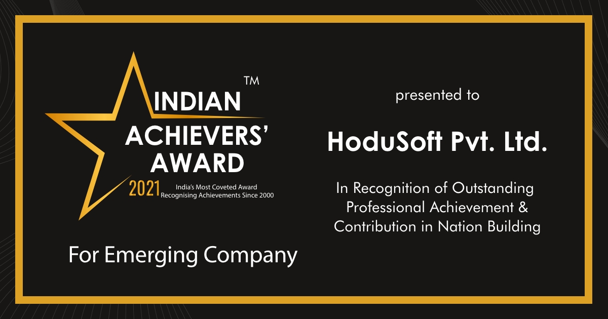 HoduSoft bags Indian Achievers’ Award 2021 as Emerging Company