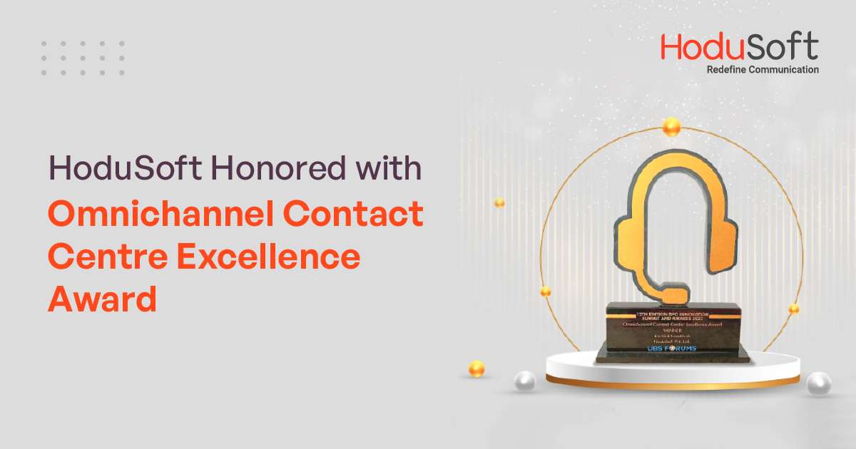hodusoft honored with omnichannel contact centre excellence award